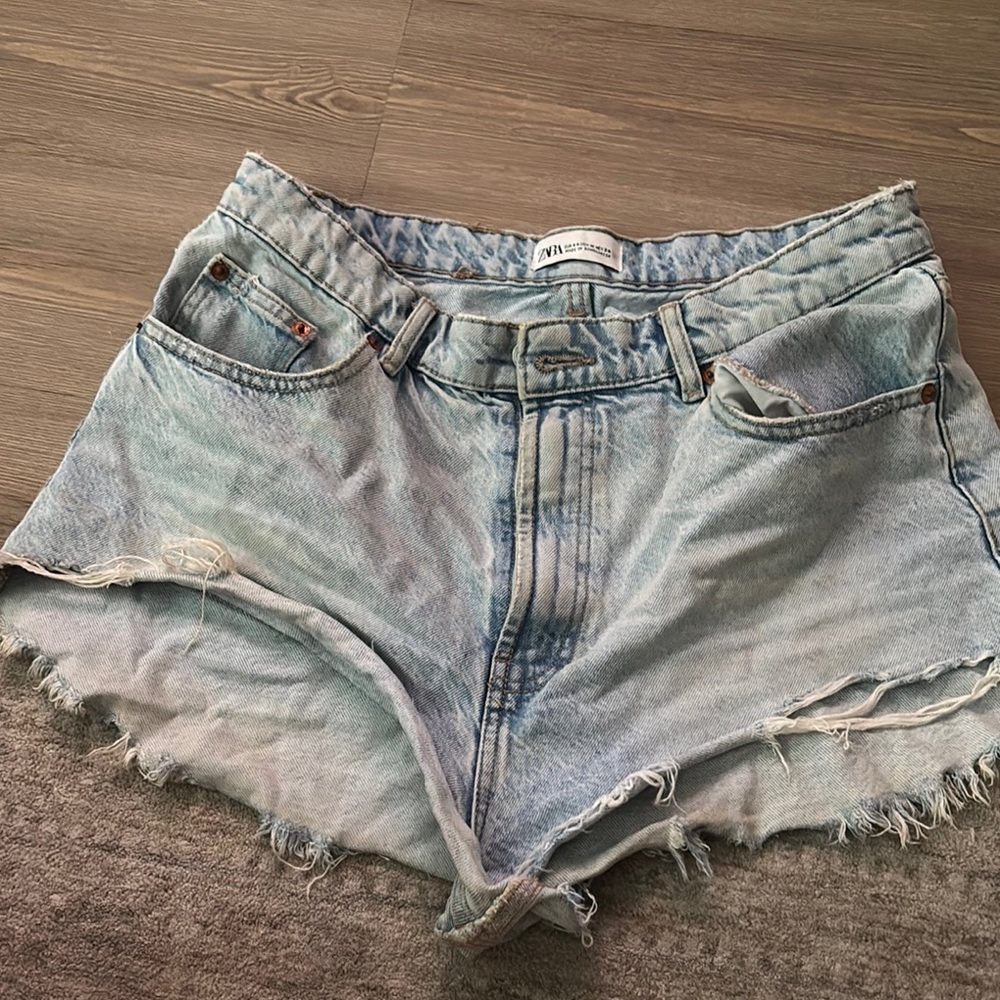 Zara Light Blue Jean Shorts
